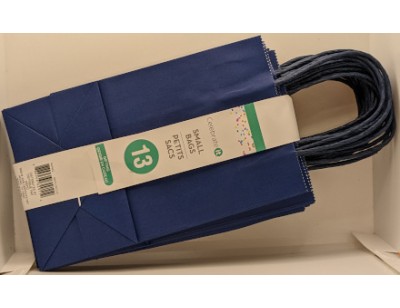 Paper Bag, Small, 13 per package - Navy