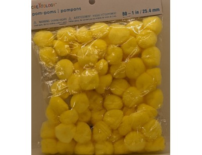 Pom Pom, 1 inch - Yellow