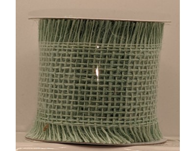 Ribbon, Burlap, 2.5 inches wide - Mint Green